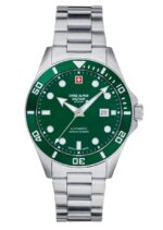 Swiss Alpine Military Deep Sea Stainless Steel Green Dial Automatic Diver's 7095.2134 300M Men's Watch