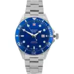 Swiss Alpine Military Deep Sea Stainless Steel Blue Dial Automatic Diver's 7095.2135 300M Men's Watch