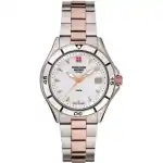 Swiss Alpine Military Aquatech Ladies White Mother Of Pearl Dial Quartz 7740.1153 100M Women's Watch