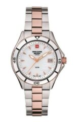 Swiss Alpine Military Aquatech Ladies White Mother Of Pearl Dial Quartz 7740.1153 100M Women's Watch