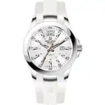 Swiss Alpine Military Combat Air Ladies Silicone Strap White Dial Quartz 7758.1833 Women's Watch