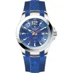 Swiss Alpine Military Combat Air Ladies Silicone Strap Blue Dial Quartz 7758.1835 Women's Watch