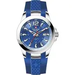 Swiss Alpine Military Combat Air Ladies Silicone Strap Blue Dial Quartz 7758.1835 Women's Watch