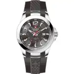 Swiss Alpine Military Combat Air Ladies Silicone Strap Black Dial Quartz 7758.1837 Women's Watch