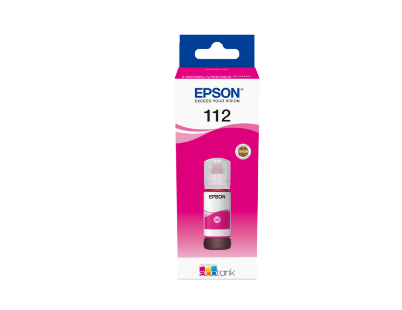 Epson 112 EcoTank Pigment Magenta ink bottle (70 ml). 6000 pages @ 5% coverage