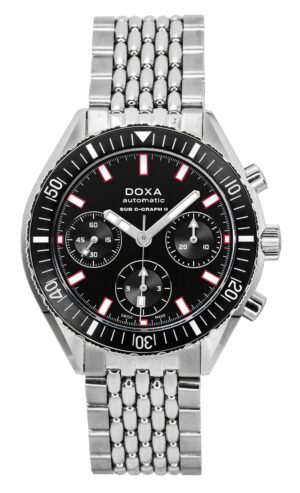 Doxa Sub 200 C-Graph II Sharkhunter Black Dial Automatic Diver's 797.10.101.10 200M Men's Watch With Extra Strap