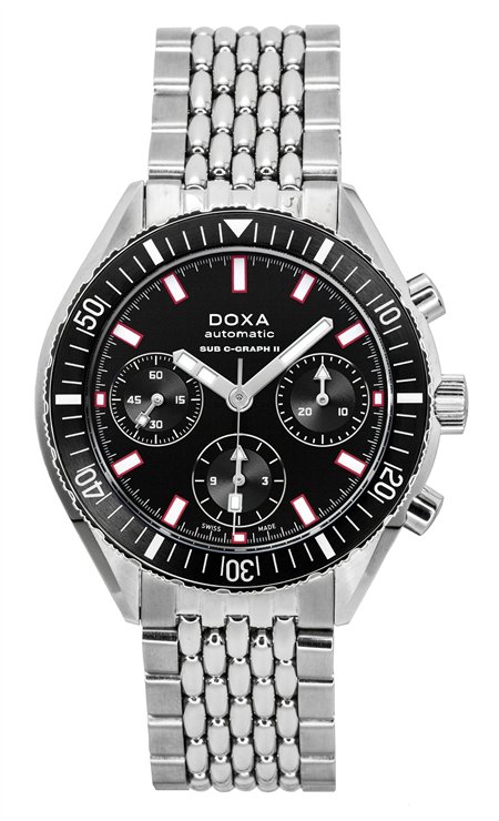 Doxa Sub 200 C-Graph II Sharkhunter Black Dial Automatic Diver's 797.10.101.10 200M Men's Watch With Extra Strap