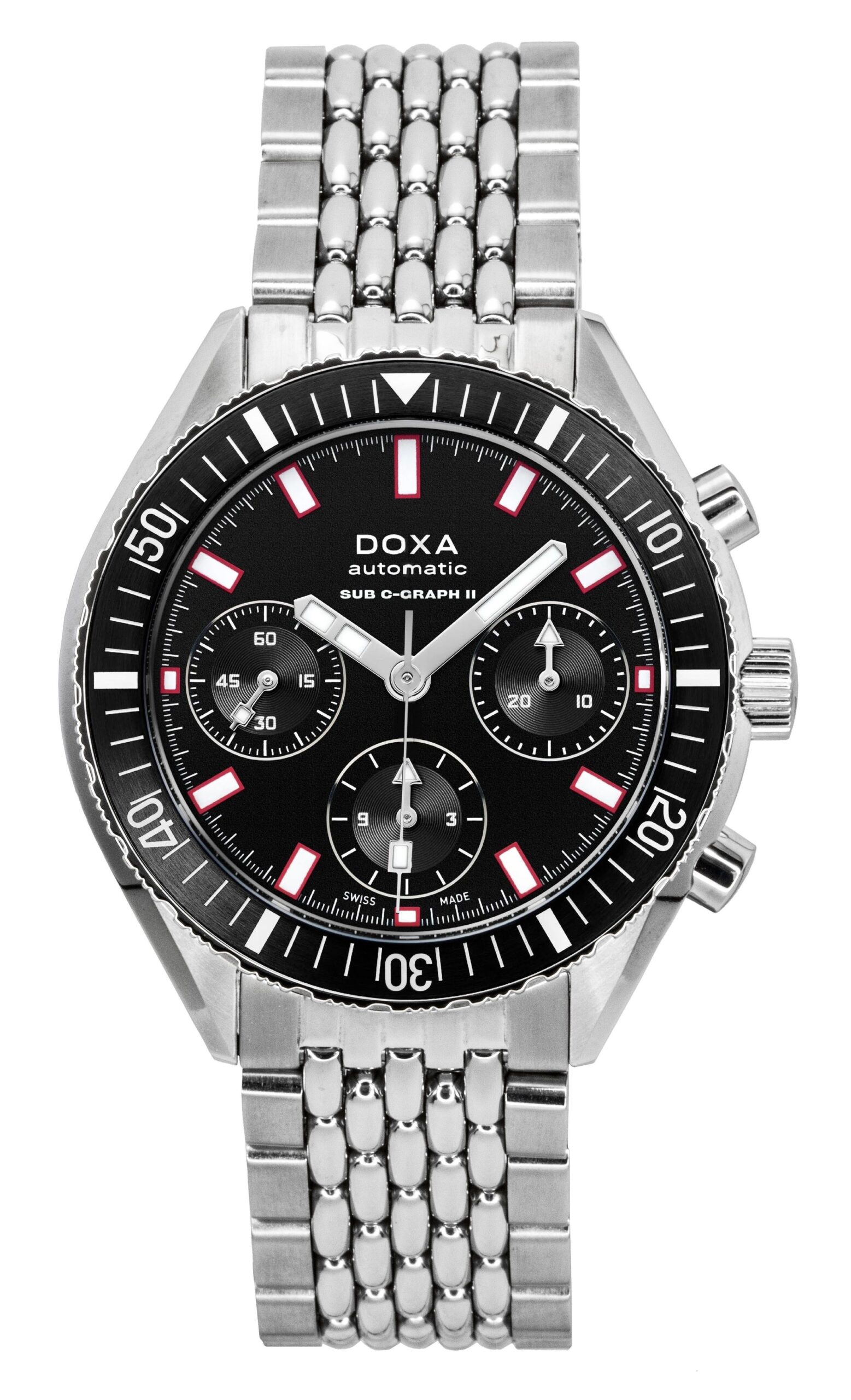 Doxa Sub 200 C-Graph II Sharkhunter Black Dial Automatic Diver's 797.10.101.10 200M Men's Watch With Extra Strap