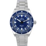 Edox Skydiver Date Limited Edition Stainless Steel Blue Dial Automatic Diver's 80126 3BUM BUIN 300M Men's Watch