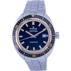 Edox Hydro-Sub Diver's Stainless Steel Black Dial Automatic 801283NBMNIB 80128 3NBM NIB 300M Men's Watch