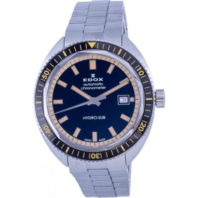 Edox Hydro-Sub Diver's Stainless Steel Black Dial Automatic 801283NBMNIB 80128 3NBM NIB 300M Men's Watch