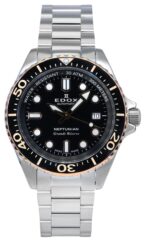 Edox Neptunian Grande Reserve Black Dial Automatic Diver's 80801 3NRM NIR 300M Men's Watch