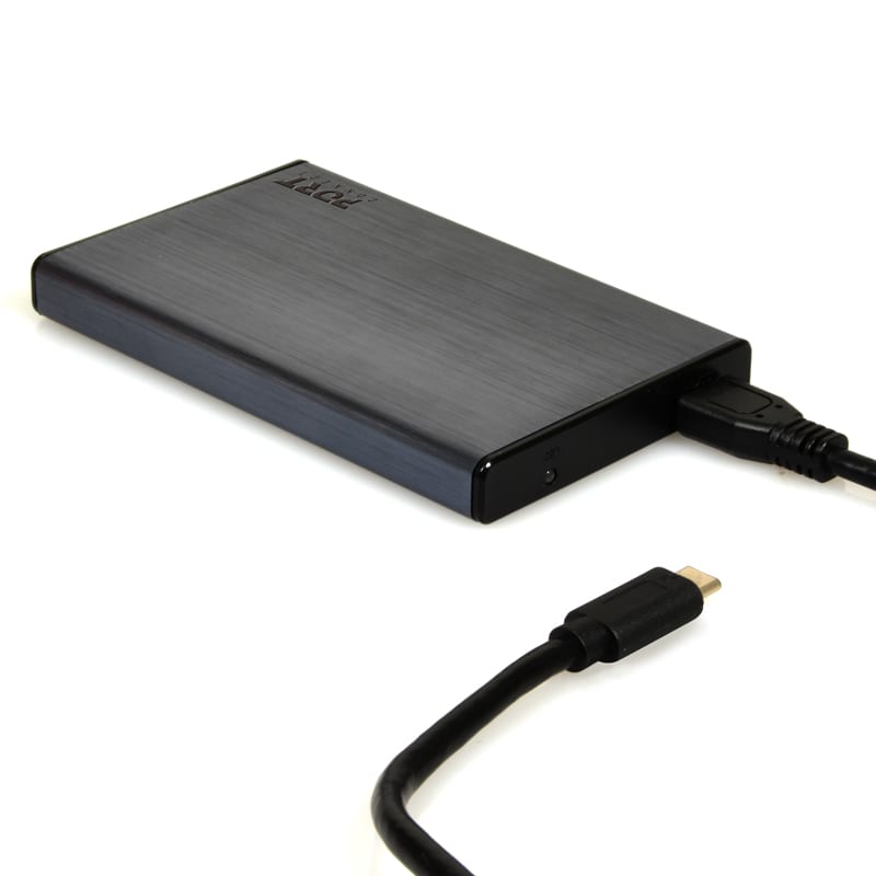 Port Connect 2.5" USB-C External HDD Enclosure Black 1 Port Connect 2.5" USB-C External HDD Enclosure Black