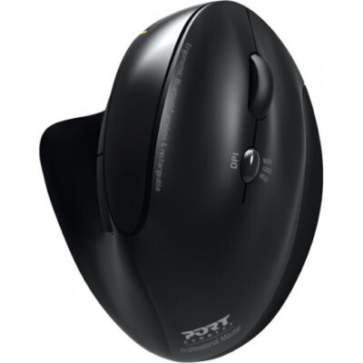 Port Connect Wireless Rechargeable Ergonoc Mouse Bluetooth
- Black