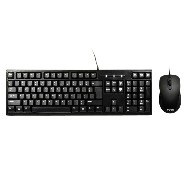 Port Design COMBO Wired Mouse + Keyboard - Black 1 Port Design COMBO Wired Mouse + Keyboard - Black