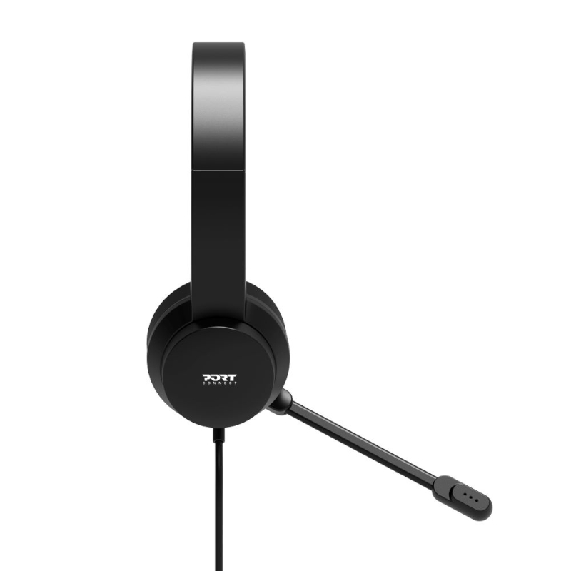 Port Connect USB Headset 1.8m Cable with Mic and Padded/Soft Cushions Black 2 Port Connect USB Headset 1.8m Cable with Mic and Padded/Soft Cushions Black - Image 2