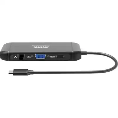 Port USB Type-C 4 x USB3.1|1 x Aux|Micro+SD Card Reader|1 x RJ45|1 x HDMI|1 x VGA|1 x Type-C PD Dock 100W - Black