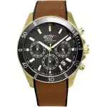 Westar Activ Chronograph Leather Strap Black Dial Quartz 90245GPN183 100M Men's Watch