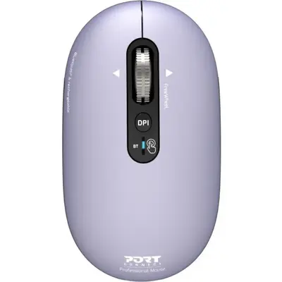 Port Connect PURE MAC Rechargeable Wireless and Bluetooth Mouse - Iris