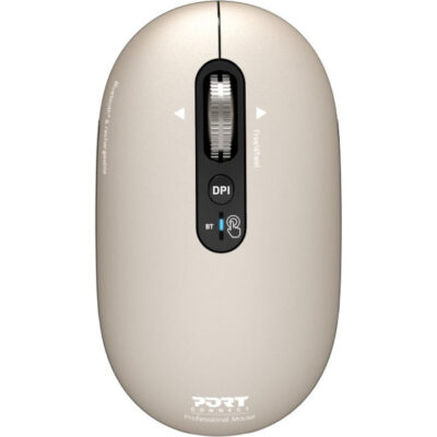 Port Connect PURE MAC Rechargeable Wireless and Bluetooth Mouse - Pearl