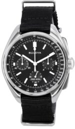 Bulova Lunar Pilot Special Edition Chronograph Black Dial Quartz 96A225 Men's Watch