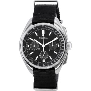 Bulova Lunar Pilot Special Edition Chronograph Black Dial Quartz 96A225 Men's Watch