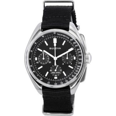 Bulova Lunar Pilot Special Edition Chronograph Black Dial Quartz 96A225 Men's Watch