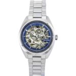 Bulova Classic Surveyor Stainless Steel Blue Skeleton Dial Automatic 96A292 100M Men's Watch