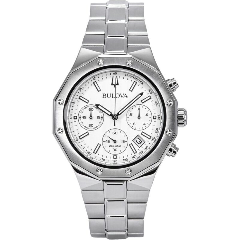 Bulova Classic Precisionist Chronograph Stainless Steel Silver Dial Quartz 96B408 100M Men's Watch Bulova Classic Precisionist Chronograph Stainless Steel Silver Dial Quartz 96B408 100M Men's Watch