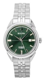 Bulova Sutton Stainless Steel Green Dial Automatic 96B424 Men's Watch
