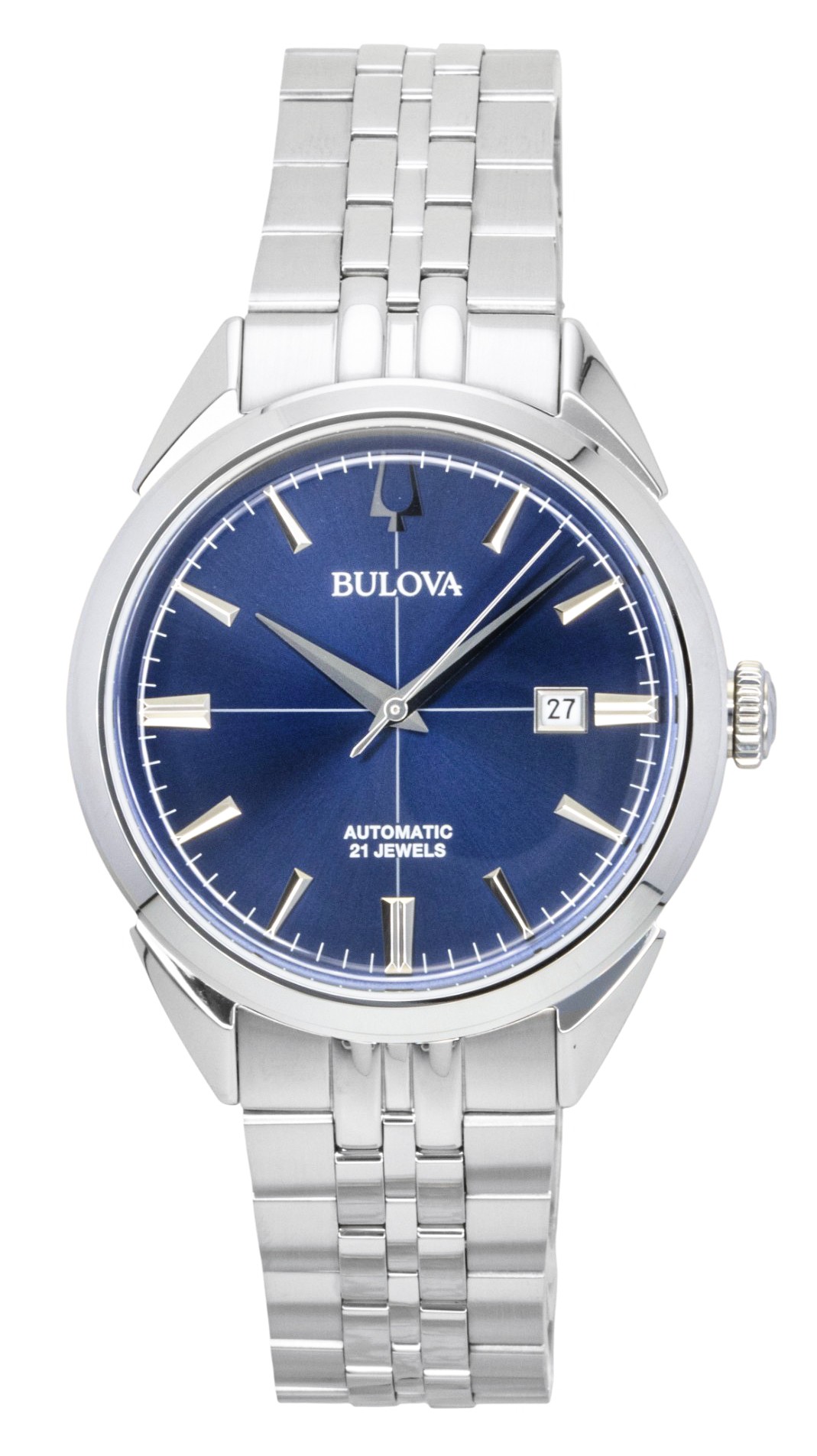 Bulova Sutton Stainless Steel Blue Dial Automatic 96B425 Men's Watch