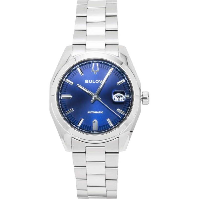 Bulova Surveyor Stainless Steel Blue Automatic 96B436 Men's Watch Bulova Surveyor Stainless Steel Blue Automatic 96B436 Men's Watch