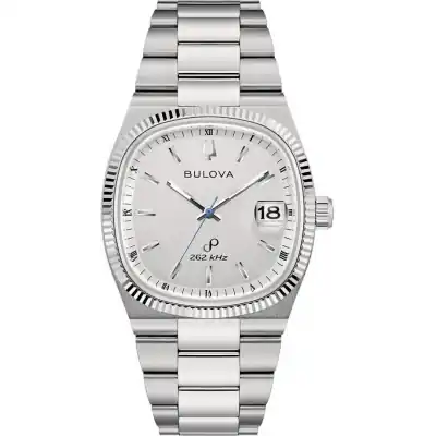 Bulova Classic Super Seville 262khz Precisionist Stainless Steel Bracelet Silver Dial Quartz 96b444 Men's Watch