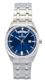 Bulova Surveyor Classic Stainless Steel Blue Dial Quartz 96C125 Men's Watch
