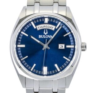 Bulova Surveyor Classic Stainless Steel Blue Dial Quartz 96C125 Men's Watch