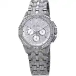 Bulova Octava Crystal Accents Silver Multifunction Dial Quartz 96C134 Men's Watch