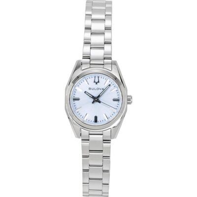 Bulova Surveyor Stainless Steel Light Blue Dial Quartz 96L345 Women's Watch