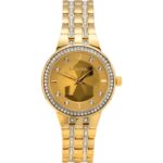 Bulova Classic Crystal Phantom Gold Tone Stainless Steel Champagne Dial Quartz 97L176 Women's Watch