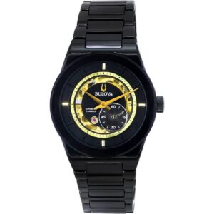 Bulova Modern Millennia Semi Skeleton Black Dial Automatic 98A291 Men's Watch