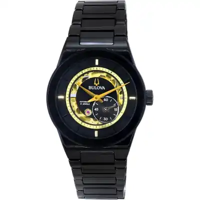 Bulova Modern Millennia Semi Skeleton Black Dial Automatic 98A291 Men's Watch