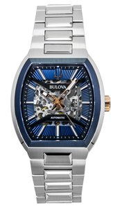 Bulova Maquina Stainless Steel Blue Dial Automatic 98A319 Men's Watch