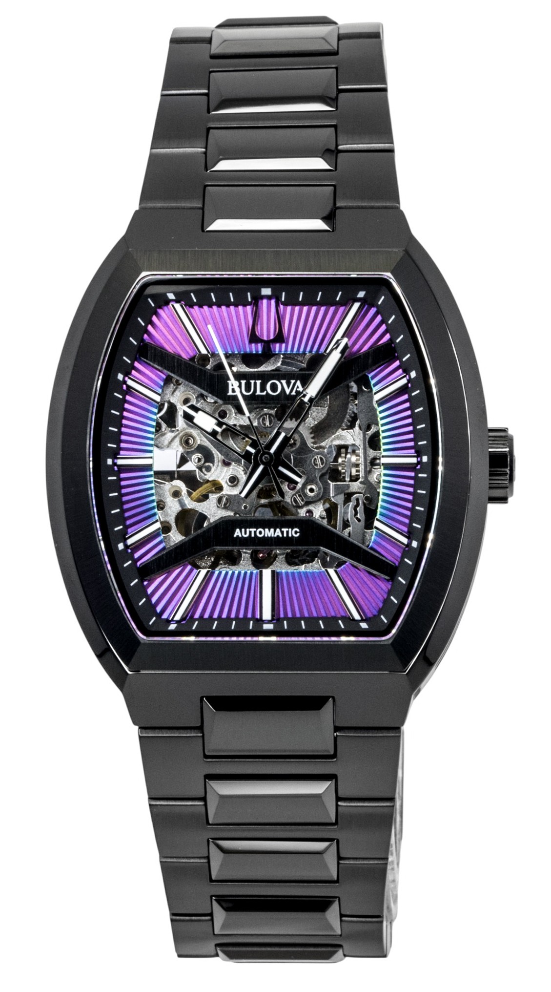 Bulova Maquina Stainless Steel Multicolor Semi-Skeleton Dial Automatic 98A320 Men's Watch 1 Bulova Maquina Stainless Steel Multicolor Semi-Skeleton Dial Automatic 98A320 Men's Watch