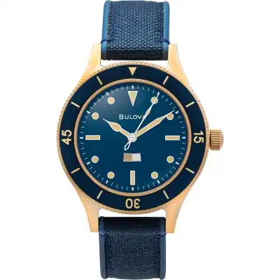 Bulova Mil Ships 150th Anniversary Special Edition Blue Dial Automatic Diver's 98A325 200M Men's Watch