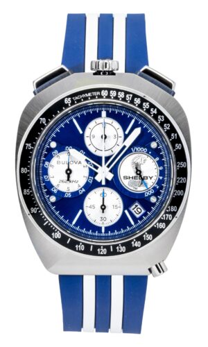 Bulova Shelby Racer Chronograph 150th Anniversary Limited Edition Blue Dial Quartz 98B452 Men's Watch