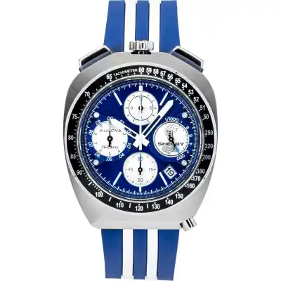 Bulova Shelby Racer Chronograph 150th Anniversary Limited Edition Blue Dial Quartz 98B452 Men's Watch