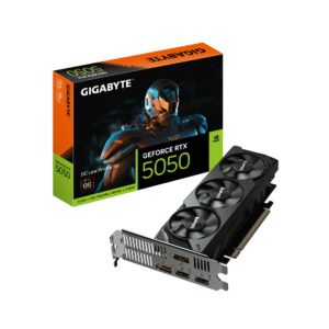 GIGABYTE nVidia GeForce RTX 5050 OC - 8GB GDDR6; 128-Bit Memory Bus; 2x HDMI; 2x DisplayPort. Low Profile