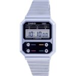Casio Vintage Digital Stainless Steel A100WE-1A A100WE-1 Men's Watch