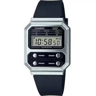 Casio Vintage Edgy Collection - Black (A100WEF-1AEF) Unisex WATCHES
