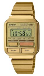Casio Vintage Digital Gold Ion Plated Stainless Steel Quartz A120WEG-9A Unisex Watch