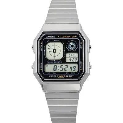 Casio Vintage Digital Stainless Steel Quartz A130WE-1A Unisex Watch